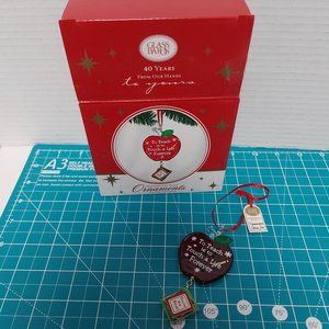 Glass Baron Ornament "To Teach is to Touch a Life Forever" Handcrafted Glass Art